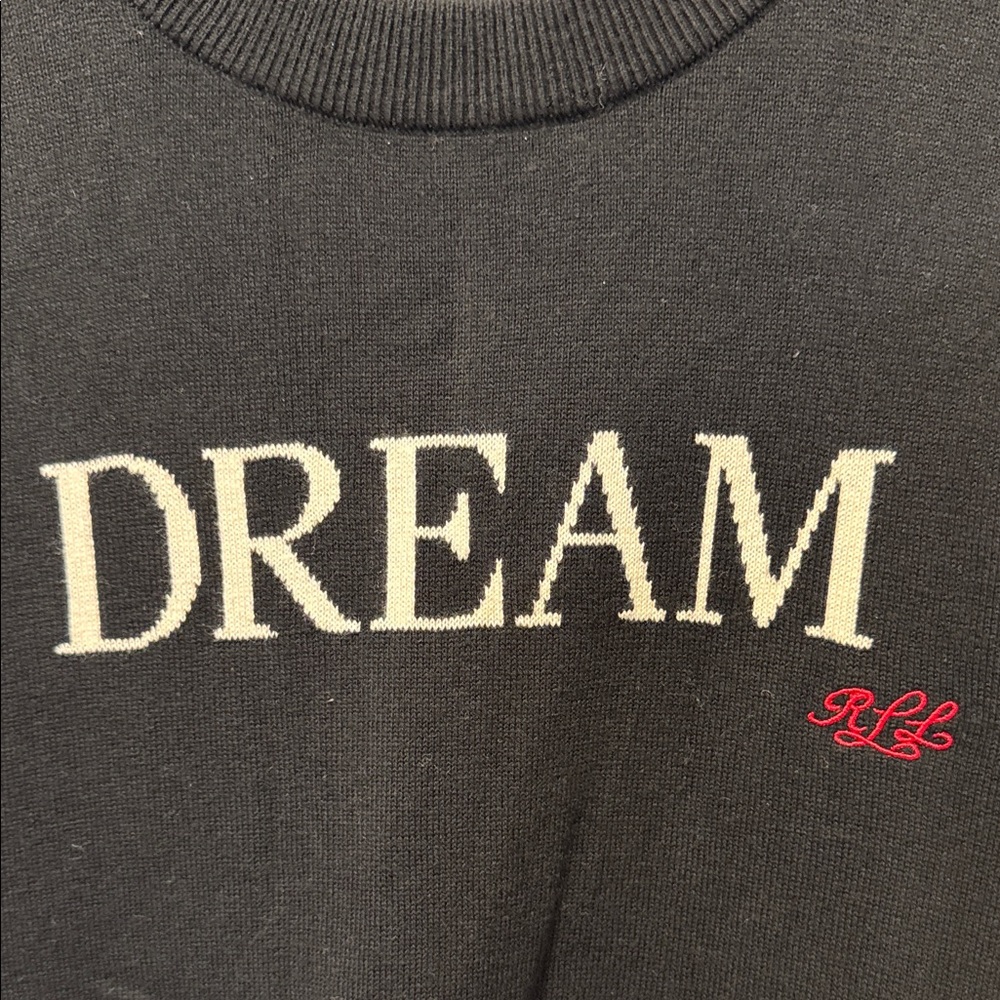 Ralph Lauren Black Crewneck Sweater with Dream Design - Picture 3 of 7